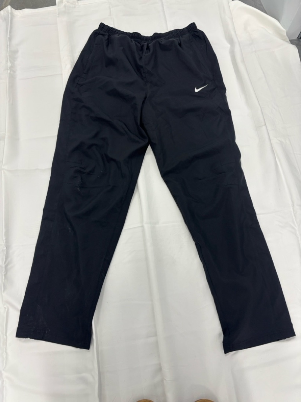 Nike Black Men's Lightweight Jogger Pants with White Swoosh